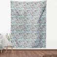 thumbnail image 4 of Ambesonne Floral Fabric by the Yard Upholstery, Vintage Style Bird Print, 10 Yards, Soft Blue and Dried Rose, 4 of 5