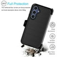 thumbnail image 6 of Galaxy S25 FE 5G Case,Takfox Samsung Galaxy S25 FE 5G Holster Phone Case with Built-in Screen Protector Swivel Belt Clip [3 Layers] Heavy Duty Full Body Protection Shockproof Kickstand Cover - Black, 6 of 8