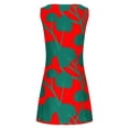 thumbnail image 5 of Robes d'Été Robe Femmes Décontractée Été en Vrac Imprimé Floral Débardeur Robe Creuse Plage Robe Sans Manches Rouge M, 5 of 5
