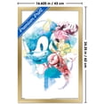 thumbnail image 3 of Sonic the Hedgehog (1991): Modern - Pencil & Watercolor Wall Poster, 14.725" x 22.375" Framed, 3 of 5