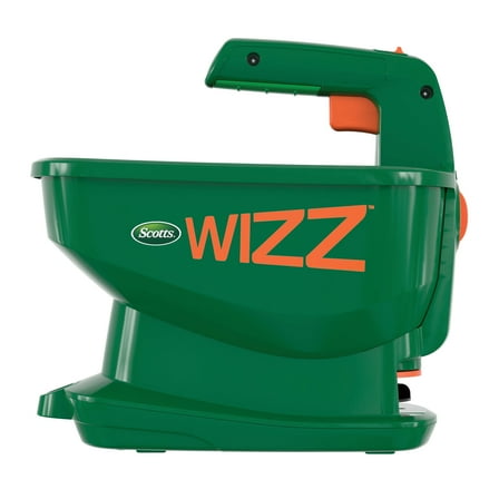 Scotts Wizz Spreader for Seed, Fertilizer, Salt and Ice Melt, Holds up to 2,500 sq. ft. of Product