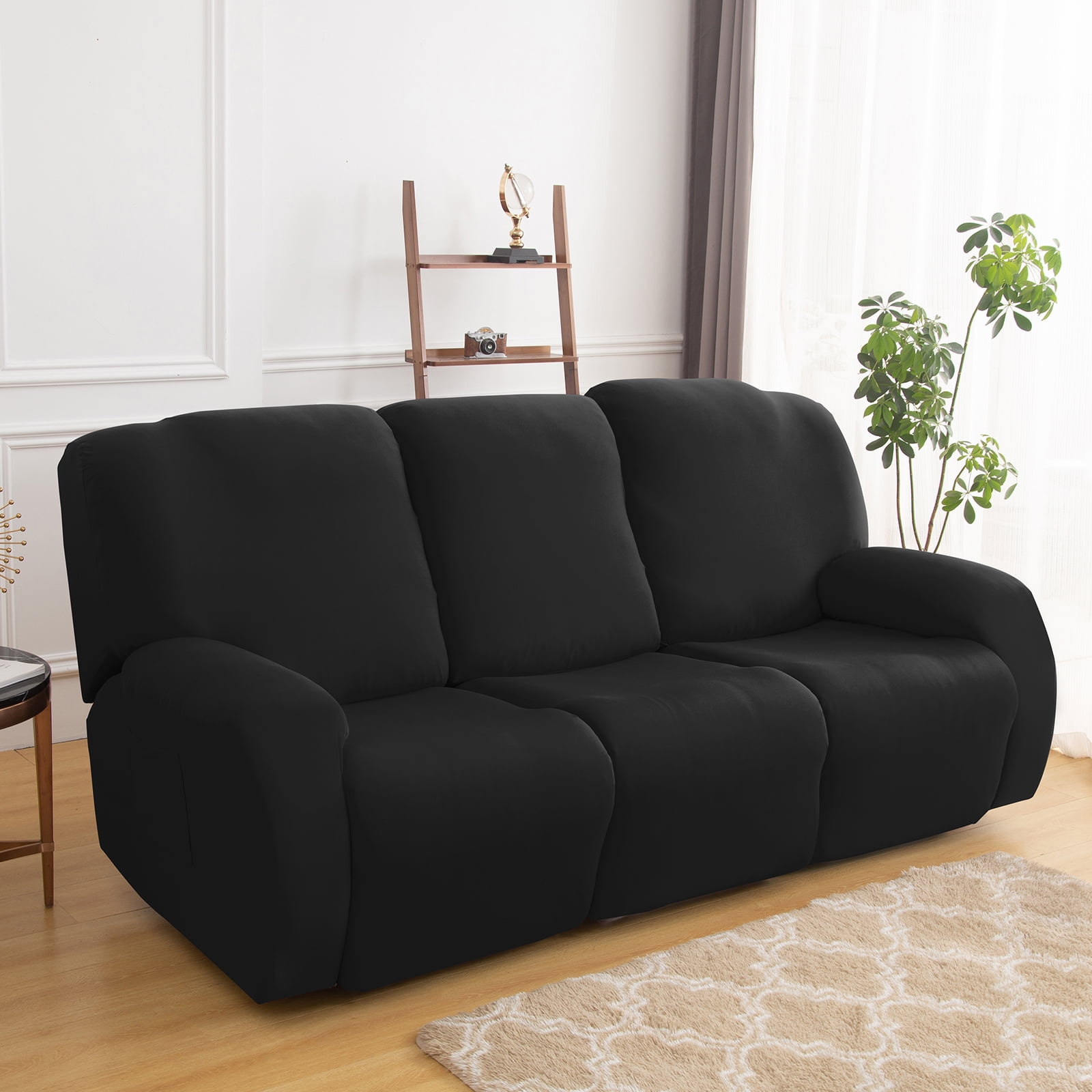 Rosnek 8Pieces Recliner Sofa Covers Stretch Reclining Couch Covers for