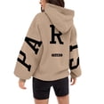 thumbnail image 1 of Cathalem Chandails en Molleton à Capuche pour Femmes, Manches Longues, Décontracté, Khaki S, 1 of 4