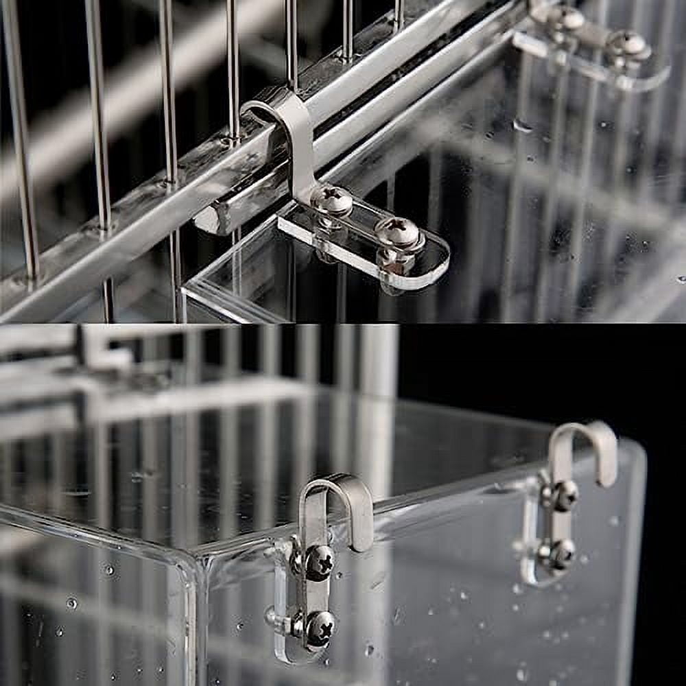 Acrylic Bird Bath Box, Hanging Bird Bath,Parrot Leak-Proof Bath,Bird Supplies Shower Cage Accessory