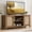Reclaimed Caramel Oak, variant on Surmoby 59" Large Rattan TV Stand – Height Adjustable Shelves, Fits TV up to 65", Boho Aesthetic for Living Room, Bedroom, Farmhouse & Coastal Decor
