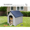 thumbnail image 4 of Casa Para Perro De Plástico Exterior Azul Razas Medianas - Azul Marino, 4 of 9