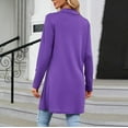 thumbnail image 4 of XUNKUSGA Cardigan for Women Lightweight Casual Comfortable Long Dressy Women's Long Cardigan Solid Color Soft Stretchy Front Open Drape Fall Cardigan S-2XL Purple, 4 of 4