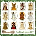 thumbnail image 6 of 24 Vintage Wooden Christmas Angel Ornaments, Retro Hanging Decorations with Rope for Tree, Holiday Parties & Home Decor, 6 of 8
