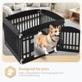 thumbnail image 2 of Parque infantil para perros Simple Deluxe, 24 ejercicios, 4 paneles con puerta, negro, 2 of 7