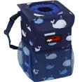 thumbnail image 1 of EPAuto Bote de basura impermeable para auto con tapa y bolsillos de almacenamiento, 1.8 galones, azul, 1 of 1