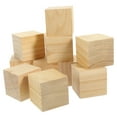 thumbnail image 4 of EXHUMKY 10Pcs Small Wood Blocks For Crafts Khaki 6x6x6in Diy Wood Cube Makers, 4 of 8