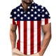 thumbnail image 1 of Camisas de Manga Corta de los Hombres Impresión Botón Casual Turndown Cuello Blusa para el Uso Diario Y Al Aire Libre, 1 of 5