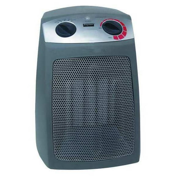 1PACK Dayton 1VNW9 Portable Electric Heater, 1500/1000/650, 120V AC, 1 Phase