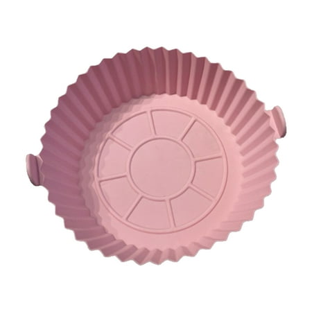 

walmeck Reusable Air Fryer Basket Silicone Air Fryer Pot Round Silicone Liner Replacement for 3L to 5L Air Fryer