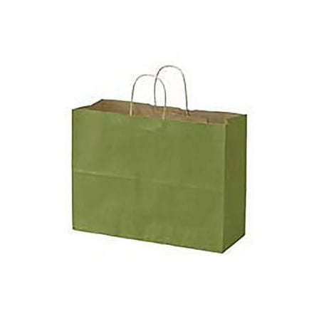 Large Rain Forest Paper Shopping Bags - 16”L x 6”D x 12 ½”H - Case of 100 Large and Sturdy Gift Bags with Handles - Durable gifts Bags with Handles - Ideal Paper Bags for Shopping and Gift Giving