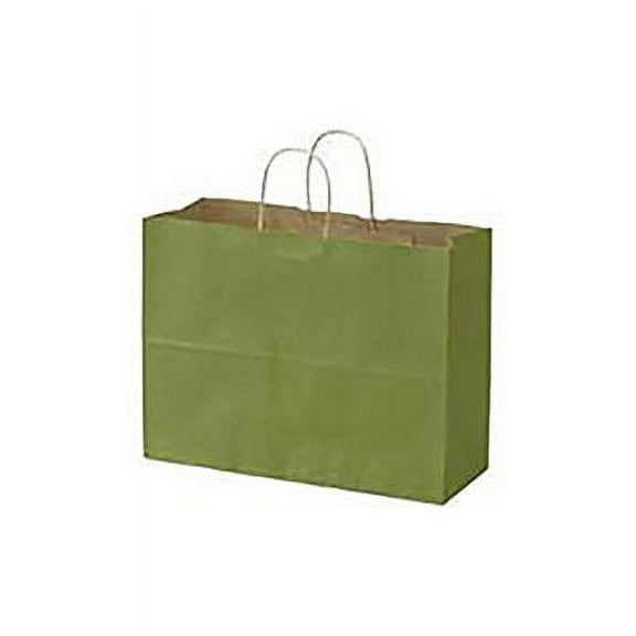 Large Rain Forest Paper Shopping Bags - 16”L x 6”D x 12 ½”H - Case of 100 Large and Sturdy Gift Bags with Handles - Durable gifts Bags with Handles - Ideal Paper Bags for Shopping and Gift Giving