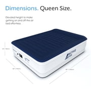 Active Era Luxury Queen Air Mattress with Built in Pump, Raised Pillow 22 Mattress Thickness