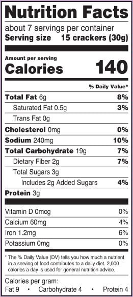 Great Value Everything Seasoned, Crunchy Snack Crackers, 7 oz