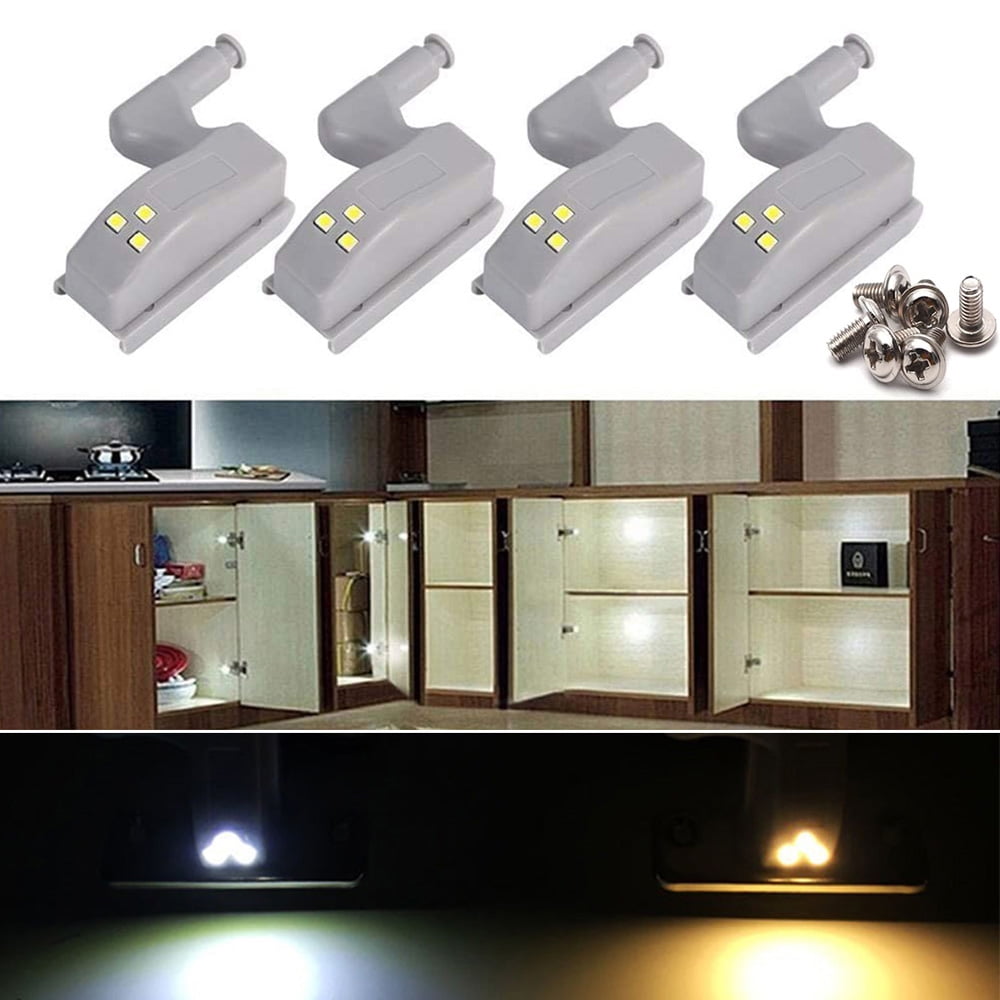 NEW LED Sensor Hinge Lights for Home Kitchen Cabinet Cupboard Closet Wardrobe 