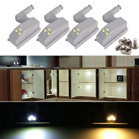 

Moyouny Home Kitchen Lamp Universal Cabinet Cupboard Wardrobe LED Hinge Light 1-10Pcs
