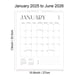 thumbnail image 3 of 18-Month Wall Calendar January 2025 to June 2026 Simplified Schedule Planner for Office Home Desk with Metal Coil Binding 1 Count, 3 of 9