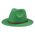 thumbnail image 2 of Sombrero de fieltro para niños de 54 cm, sombrero de copa de ala ancha similar a la lana para primavera y otoño, sombrero de ala plana de jazz S, accesorios para el cabello para niños, sombrero para, 2 of 6