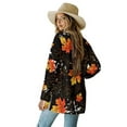thumbnail image 3 of SCRAWLGOD Thanksgiving Maple Leaf Women's Open Front Cardigan Lightweight Long Elastic Light Weight Womens Cardigan Jackets with Pockets Size XL for Vacation, 3 of 7