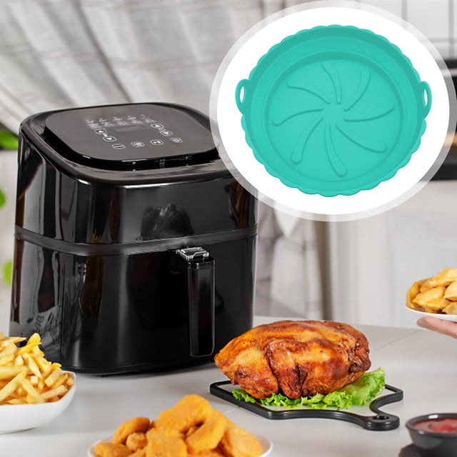 Air Fryer Silicone Baking Tray Circular Oil Drained Air Fryer Pad Microwave Oven Silicone Baking Tray