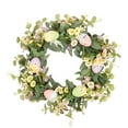 thumbnail image 2 of Xihbxyly Corona de Eucalipto y Ginkgo, Flores de Poliéster Hechas a Mano, Decoración Vibrante para Primavera y Verano, Duradera para Uso En Interiores y Exteriores, Ideal para San Valentín y El Día d, 2 of 7
