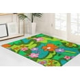 thumbnail image 3 of Home Decor Rug, Pattern Rug, Nursery Rug, Personalized Gifts, Groovy Tangerine Flower Rugs, Trippy Danish Rug, Floral Rug, Colorful Rug, 3.9'x5.9' - 120x180 cm, 3 of 8
