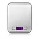 thumbnail image 1 of Báscula de cocina, báscula de cocina, báscula para alimentos, báscula para alimentos de cocina con pantalla LCD/tara/acero inoxidable, plataforma de 18 x 14 cm, capacidad máxima de 5 kg en, 1 of 5