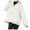 White, variant on Lindreshi Winter Coats for Women Clearance Women Short Hooded Zippers Loose Long Sleeve Bomber Warm Blouse Coat Jackets