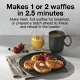 thumbnail image 2 of Proctor Silex Double Mini Waffle Maker Machine with 4&acirc;? Round Non-stick Grids, 2 Individual Breakfast Keto Chaffles and Hashbrowns, Compact, 700 w, 2 of 8