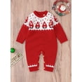 thumbnail image 3 of Qmyliery Christmas Toddler Baby Sweater Rompers Waterdrop Print Round Neck Long Sleeve Jumpsuit for Newborn Girl Boy, 3 of 9