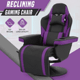 thumbnail image 2 of BEZT Gaming Chair Ergonomic Recliner Racing Chair, High Back Swivel Chair with Adjustable Footrest, Backrest and Lumbar Support, Headrest and Cup Holder, Purple, 2 of 5