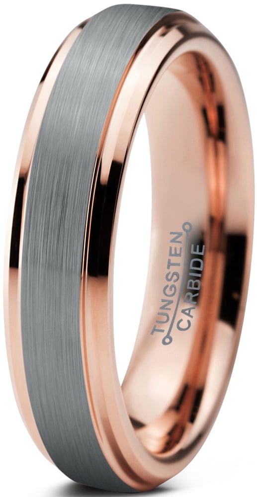 iTungsten 2mm 4mm 6mm 8mm 10mm Silver/Black/18K Gold/Rose Gold Titanium Rings for Men Women Engagement Wedding Bands Classic Domed Polished Comfort Fit 
