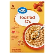 Great Value Toasted O's Breakfast Cereal, 12 oz