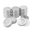 thumbnail image 1 of 12pcs Aluminium Tins 3 Style Round Container 2 Ounce Empty Tins with Hollow Lids Refillable Spice Containers, 1 of 5