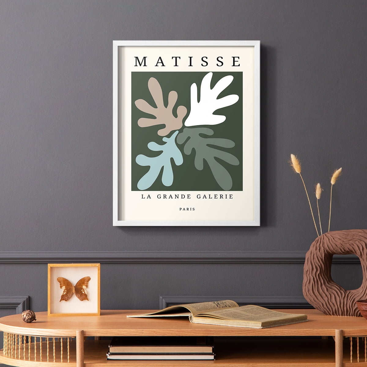Matisse CCCLXXXIV in White Solid Wood 11 x 14 Framed Print