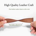thumbnail image 4 of WFEAGL Apple Watch Series Genuine Leather Replacement Band 38mm 40mm 41mm Brown/Rose Gold, 4 of 8