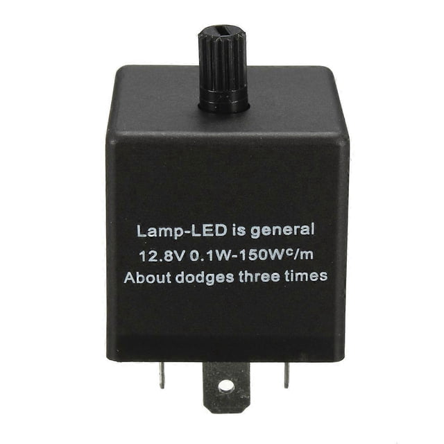 Relé intermitente LED ajustable de 12 V y 3 pines para luces de señalización de coche