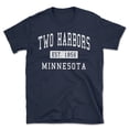 thumbnail image 1 of Two Harbors Minnesota Classic Established Men's Cotton T-Shirt, 1 of 1