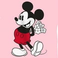 thumbnail image 2 of Girl's Mickey & Friends Classic Mouse Flowers  Graphic Tee Light Pink Small, 2 of 4