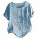thumbnail image 3 of Gibobby Playeras Mujer Camisas de mujeres Loose Daily con estilo（Azul， XL), 3 of 4