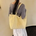 thumbnail image 2 of Hsqqdc Large Canvas Tote Bag, Lightweight Star Spot Shoulder Handbag for Work Travel, 2 of 7