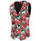 thumbnail image 3 of Chaleco de traje navideño para hombre, de un solo pecho, sin mangas, para festivales, Navidad, alces, copos de nieve, estampado de jacquard, para fiesta de Halloween, 3 of 5