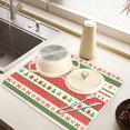 thumbnail image 6 of Ryvnso Aztec Christmas Bows Dish Drying Mat for Kitchen Countertop 16x18 Small Dish Pad Drainer Rack Dish Sink Mats, 6 of 7