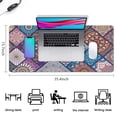 thumbnail image 5 of Long Mouse Pads for Desk,Multicolor Ethnic Mandala Pattern Desk Mats on Top Of Desks, Desk Mouse Pad Extra Large with 3mm Non-Slip Base and Stitched Edge for Gaming,Office,Work,Home 35.4"x15.7", 5 of 6
