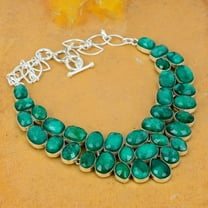 Zambian Emerald Necklace – Natural Green Gemstone Pendant in 925 Sterling Silver, Elegant Handmade Gift for Her