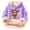 00-Purple2877, variant on Oiyii Floral Highland Cow Print Hoodie for Toddler Girls Long Sleeve Weekend Hoodie Sweatshirt Pullover Top,Pink